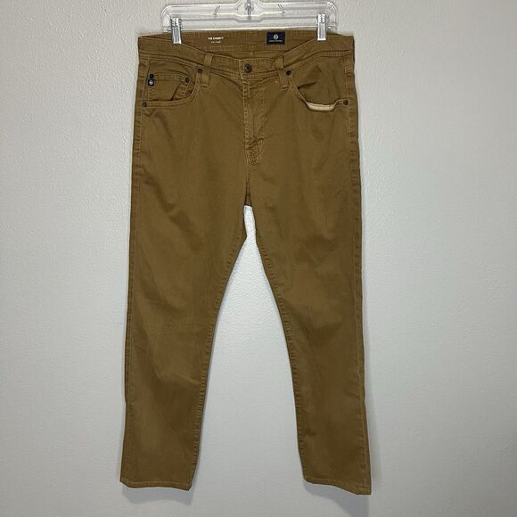 AG Adriano Goldschmied Brown Check Pants Men's Sz 34x32 - Picture 2 of 9
